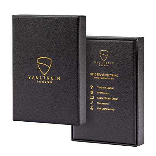 Vaultskin MANHATTAN Slim RFID Blocking Bifold Leather Wallet for Men - Minimalist Front Pocket Card Holder, Holds 9 Cards & Cash, Premium Italian Leather (Matt Blue) - Image 5