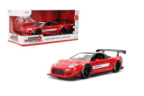 Jada Toys JDM Tuners 124 Scale DieCast 2002 Honda NSX TypeR Japan Spec Opening Doors Detailed Interior Rubber Tires Collectible for Ages 8Red - Image 1