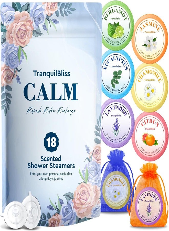 TranquilBliss Shower Steamers, 18 PCS Set, Self Care Relaxation Shower Tablets with Shea Butter, Shower Bombs, Christmas Gift Ideas for Mother's Day, Women, Wife - Image 1