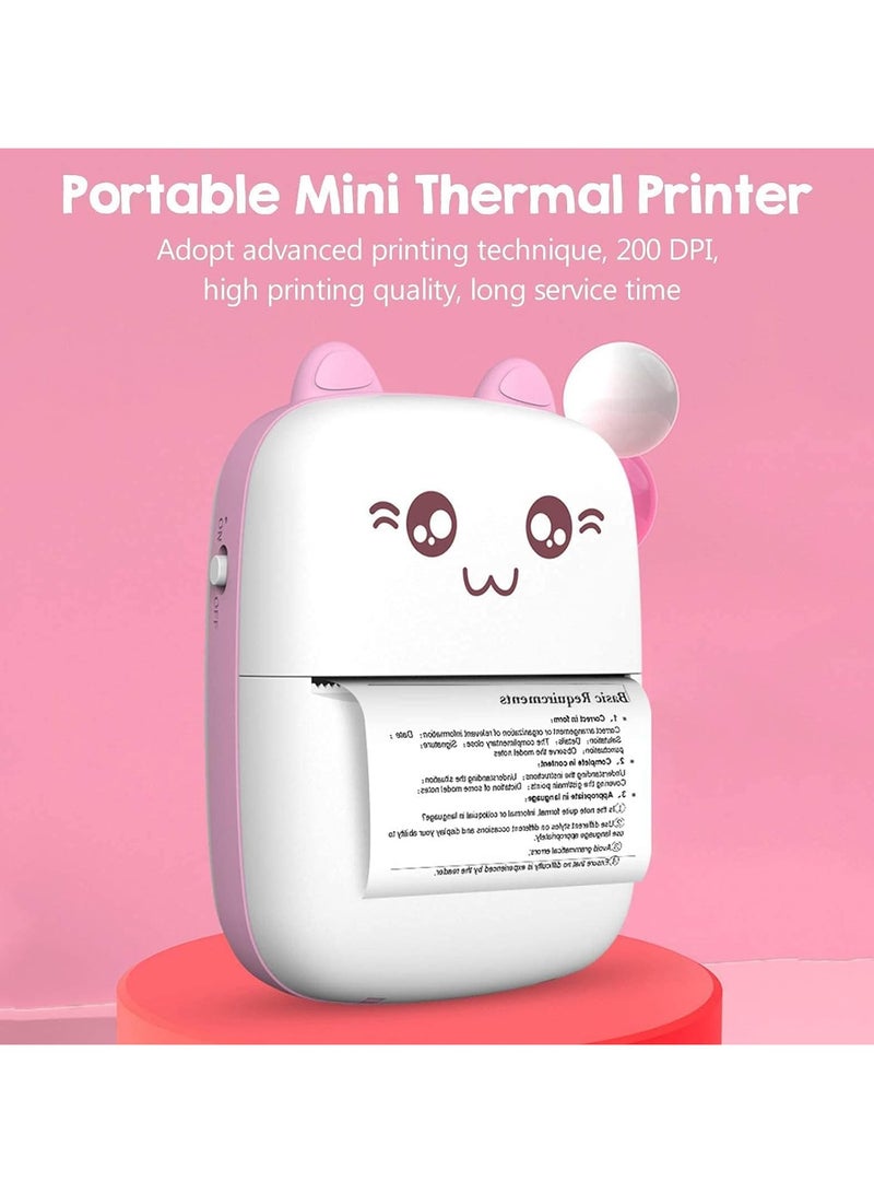 DubaiGallery Portable Mini Pocket Printer BT Thermal Printer with Thermal Printing Paper USB Cable for Note Photo Web Document Printing - Image 4