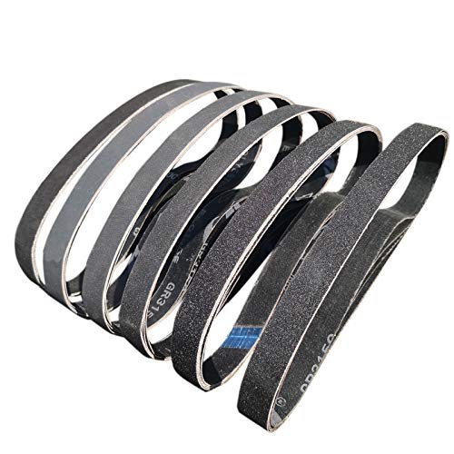 Tonmp 24 PCS 1 x 30 Inch Silicon Carbide Sanding Belts Assortment- 80, 120, 240, 400, 800, 1000 Grits Premium Sander Belts For Knife Sharpening and Metalworking - Image 1