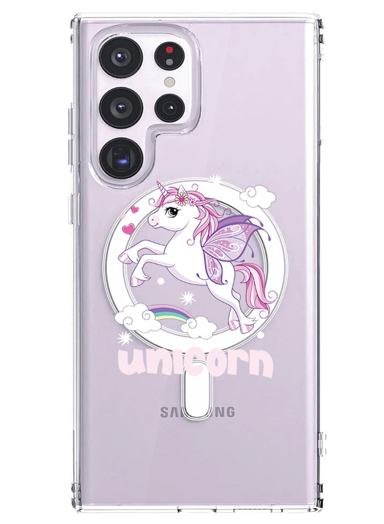 Theodor Magnetic Case for Samsung Galaxy S23 Ultra 6.8-inch Compatible with MagSafe Wireless Charging, Shockproof Phone Bumper Cover Unicorn copy - Image 1