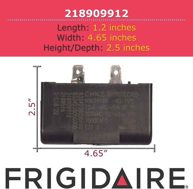 Frigidaire 218909912 Run Capacitor for Refrigerators Black - Image 3