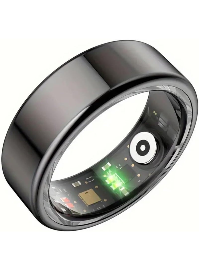 MERLIN Smart Ring for Men & Women– Sleep & Fitness Tracker with Heart Rate, HRV, Stress & Recovery Monitoring | Wearable with Long Battery Life (Black,Size- 8) - Image 1