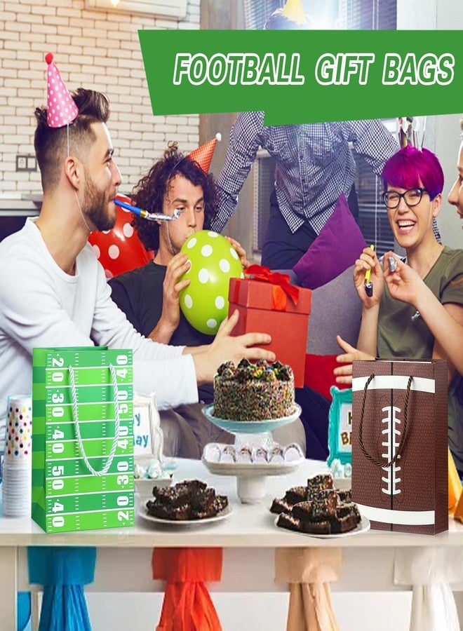 KEEPARTY 16PCS Football Gift Bags with Handles have Two Different Classic Patterns for Sports Game Parties Easy Carry Wide Applications Perfect Football Gift Bags Bulk and Party Favors - Image 5