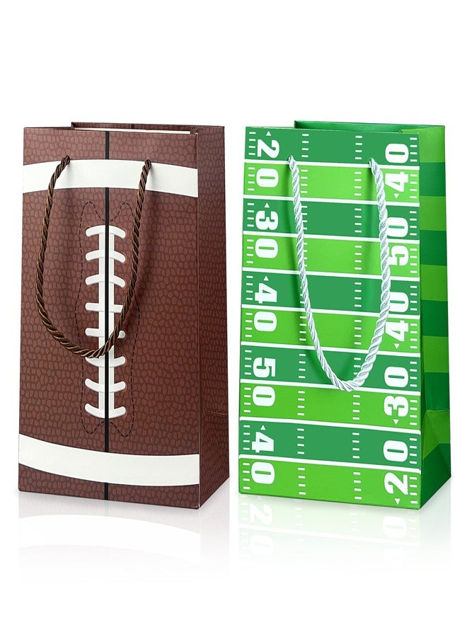 KEEPARTY 16PCS Football Gift Bags with Handles have Two Different Classic Patterns for Sports Game Parties Easy Carry Wide Applications Perfect Football Gift Bags Bulk and Party Favors - Image 1