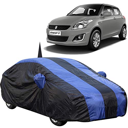 The Autostory 190 Taffeta Water Resistant Car Body Cover Compatible with Maruti Swift (2012 to 2017) with Mirror & Antenna Pockets (Royal/Navy Blue) - Image 1