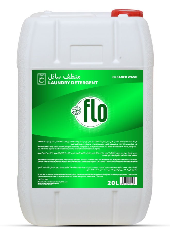 FLO Laundry Liquid Detergent Green 20L