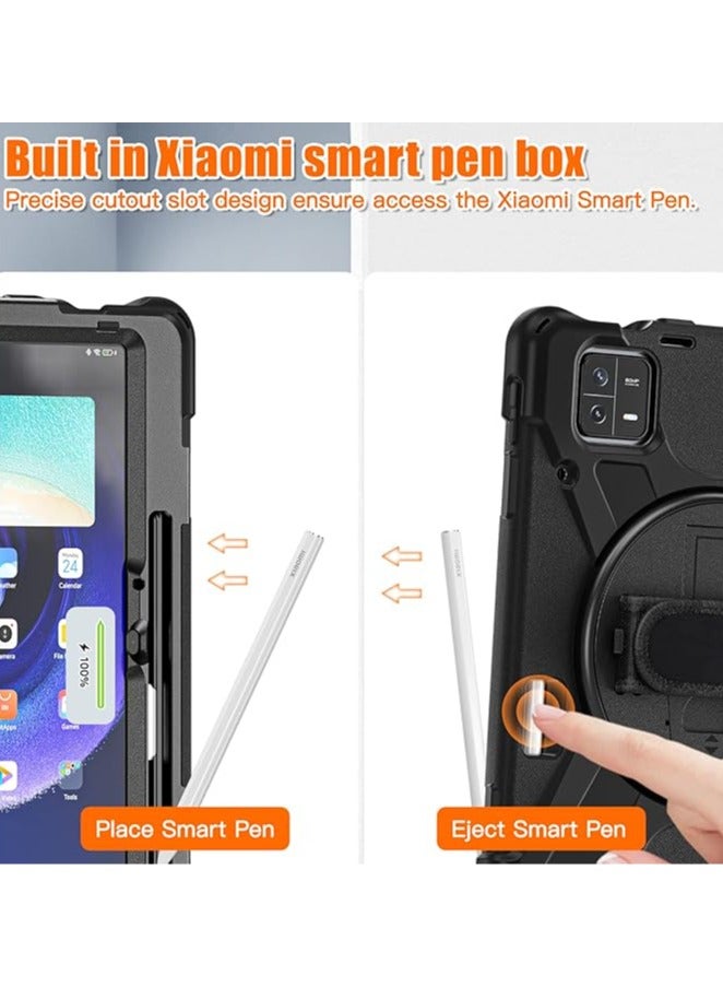 general Mi Pad 6/Mi Pad 6 Pro Case, 11-Inch Shockproof Rugged Case, 360 Degree Swivel Stand, Pen Holder Case with Hand Strap Strap - Image 5
