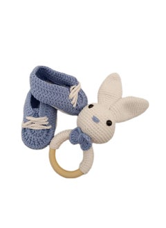 Pikkaboo Pikkaboo-Heavenly Hugs Mr. Rabbit Handmade Crochet Teether and Booties  - Image 2