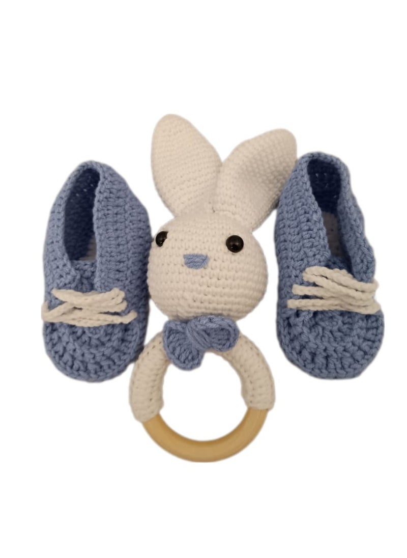 Pikkaboo-Heavenly Hugs Mr. Rabbit Handmade Crochet Teether and Booties - pzsku/ZBBC9238EFC013AB7F66CZ/45/_/1699471922/6b80f828-a517-4091-a59b-efd88d325e70