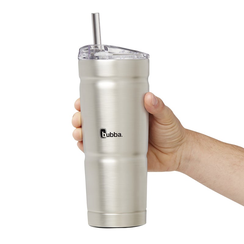 Bubba Brands Envy S Vacuum-Insulated Stainless Steel Tumbler  24oz with Lid and Straw  BPA-Free  Ideal for Iced Coffee or Water  Travel-Friendly  Steel/Clear - Image 4