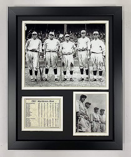 Legends Never Die New York Yankees 1927 Murderer's Row Lineup Collectible | Framed Photo Collage Wall Art Decor - 12"x15" | Legends Never Die - Image 1
