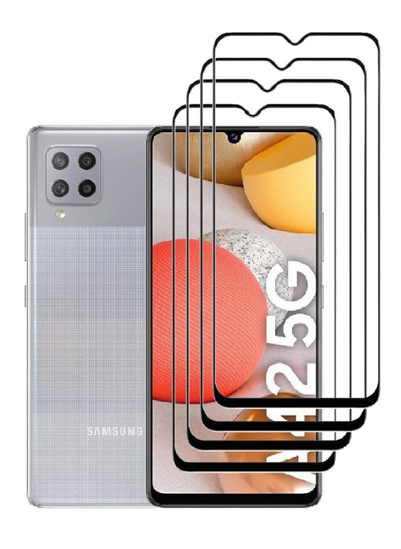 AINA 4 Pieces Tempered Glass Screen Protector 5D Designed For Samsung Galaxy A42 5G Full Glue Edge to Edge Full Screen Coverage And Bubble Free - Image 1