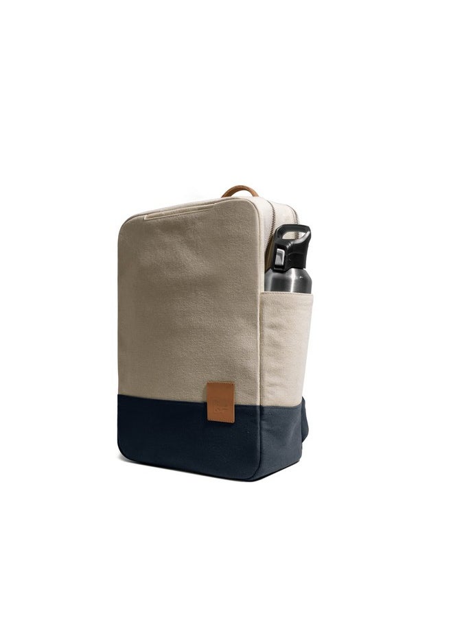 DailyObjects DailyObjects 9 to 9 Everyday Casual Laptop Backpack Compatible with upto 15" Laptop | Unisex Shoulder Travel Bag | Durable Canvas Material | Zippered Compartment with Slip Pockets | Trolley Sleeve  - Image 4