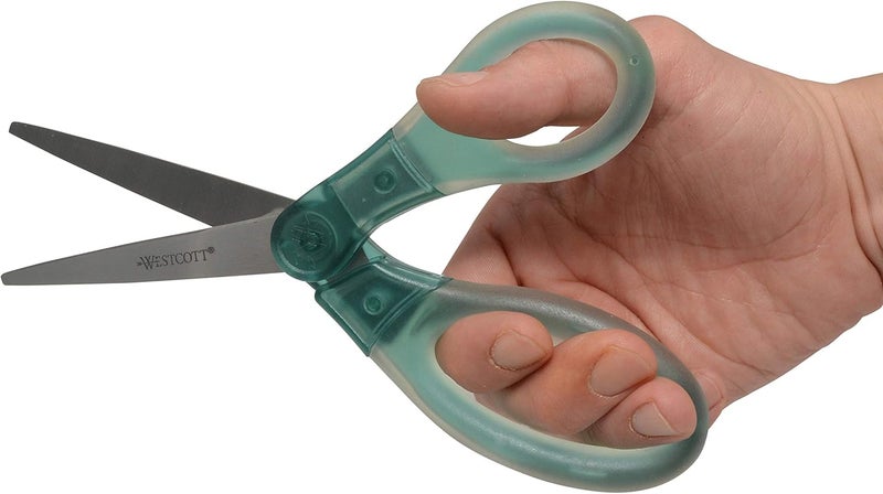 Westcott 8 GelGrip Multipurpose Scissors for Office and Home Green - Image 3