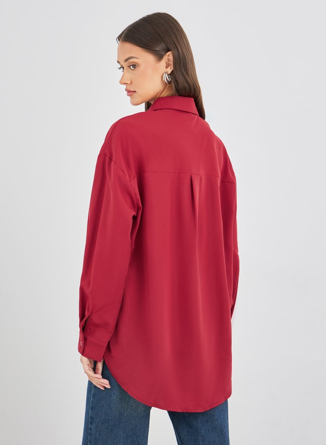 ستايلي قميص ستايلي بأكمام طويلة فضفاض - Image 5