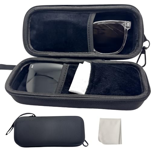 Throjin double eyeglass case sunglasses case EVA hard shell with Zipper Closure eyeglass travel case for Vehicle - Image 1