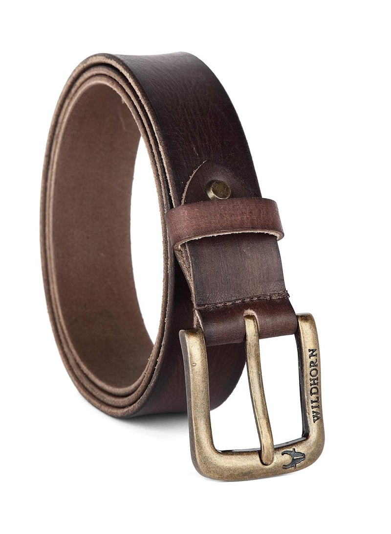 Wildhorn WildHorn Gift Leather Wallet Belt Combo New Bombay Brown - Image 5