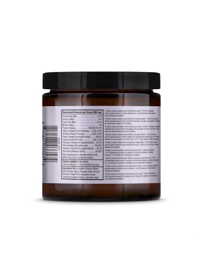 Dr. Mercola بارك & ويسكرز، إنزيمات هضمية للقطط والكلاب، 150 مغرفة (4.23 أونصة)، حمية كيبيل أو الحيوانات الأليفة ذات المعدة الحساسة، خالية من الكائنات المعدلة وراثيًا، خالية من الغلوتين، خالية من الصويا - Image 1