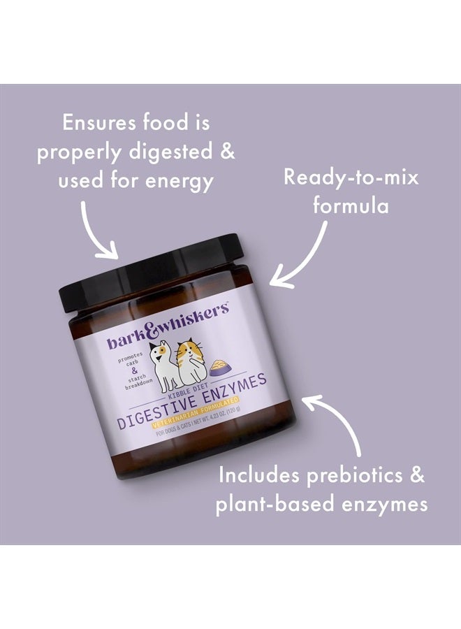 Dr. Mercola بارك & ويسكرز، إنزيمات هضمية للقطط والكلاب، 150 مغرفة (4.23 أونصة)، حمية كيبيل أو الحيوانات الأليفة ذات المعدة الحساسة، خالية من الكائنات المعدلة وراثيًا، خالية من الغلوتين، خالية من الصويا - Image 3