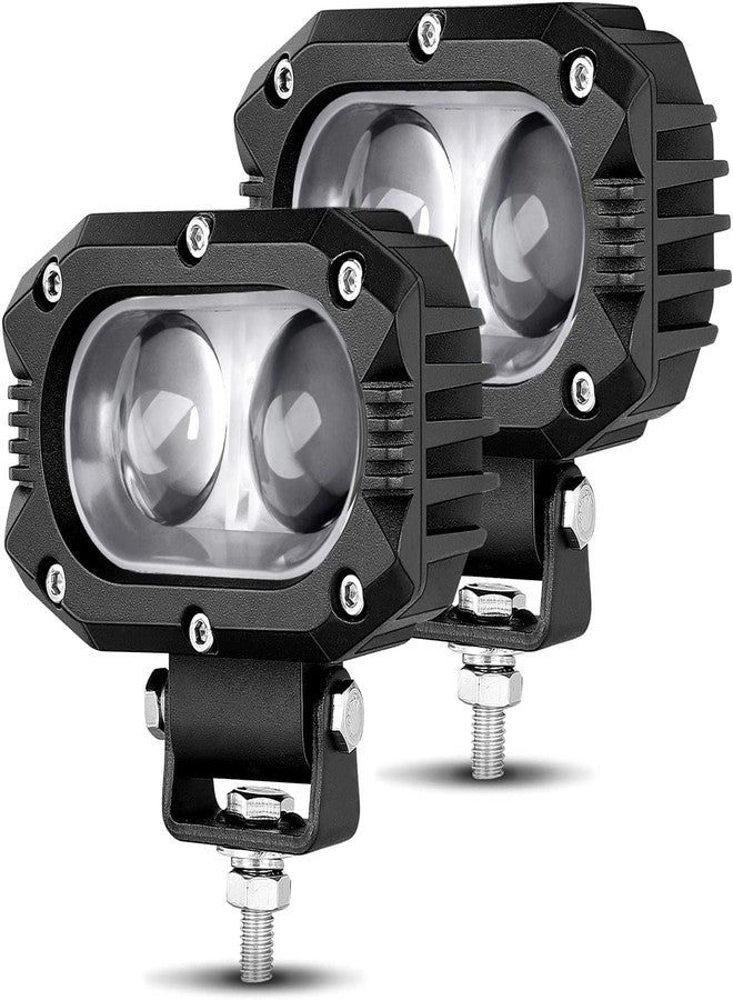 CO LIGHT LED Pods Light 2PCS Spot Fog Lights 4inch 48W Spot Beam LED Work Lights for Motor SUV ATV Truck Boat Tractor Forklift 3 Years W-arranty, 914Z-Spot-2pcs - Image 1