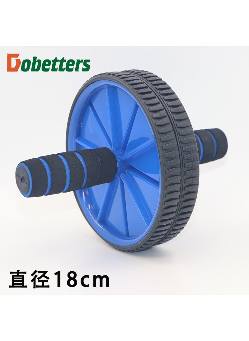 Generic Anti-slip Texture Fitness Abdominal Wheel Double Wheel Abdomen Skin Silent Abdomen Fitness Roller Office Home Use Blue 18cm double wheel abdominal wheel 