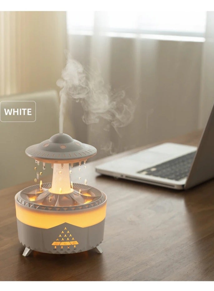 AROAQ Essential Oil UFO Raindrop Humidifier with Colorful Lights Remote Control Timing Humidifier Aroma Humidifier 100‑240V - Image 1