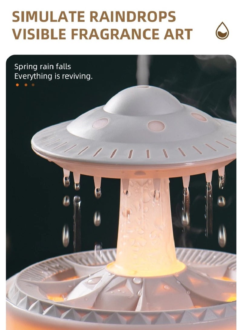 AROAQ Essential Oil UFO Raindrop Humidifier with Colorful Lights Remote Control Timing Humidifier Aroma Humidifier 100‑240V - Image 4