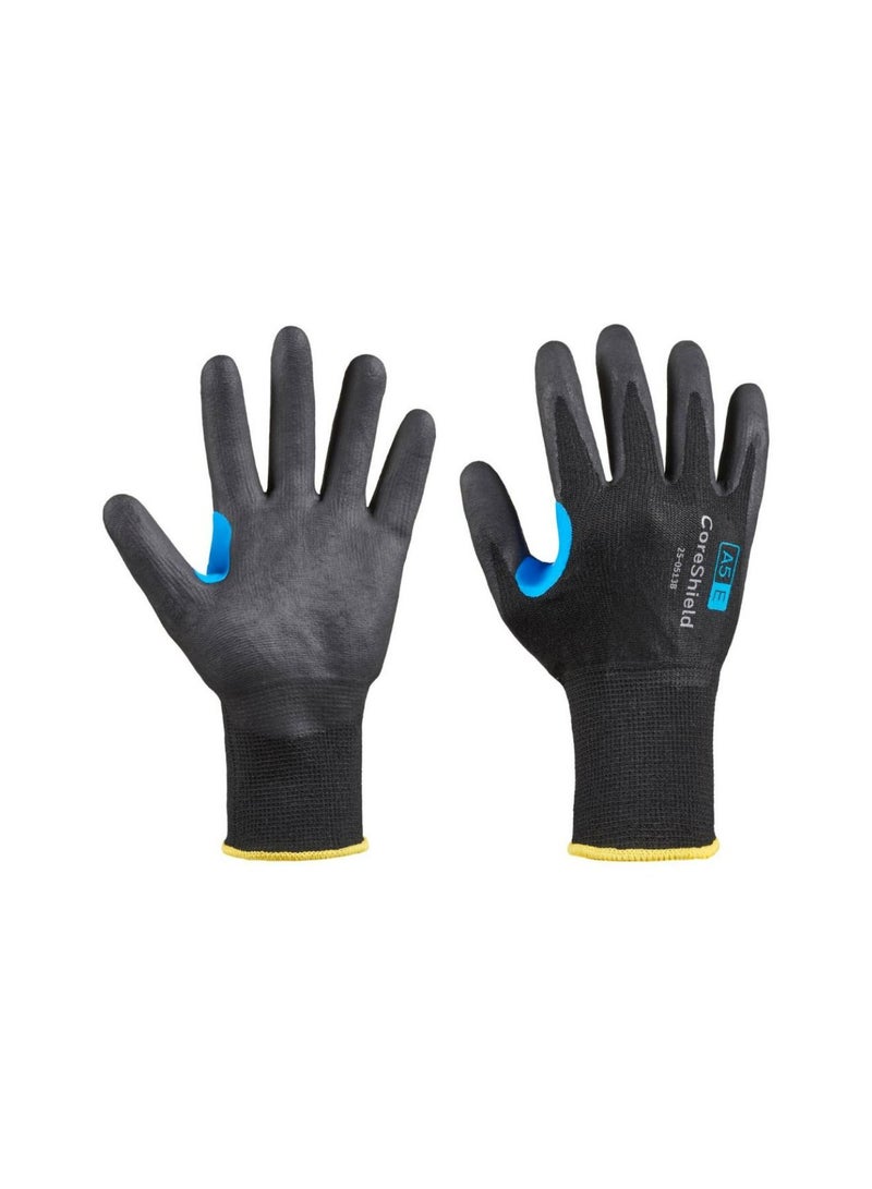 Honeywell Honeywell Micro-Foam Nitrile Coating 25-0513B/10XL CoreShield Cut Resistant Safety Gloves, 13 Gauge HPPE/Stainless Steel Black Liner, Cut A5/E, X-Large  - Image 2