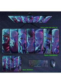 Cyberpunk Edge Walker Mouse Pad Computer Desktop Pad Lucy Edge Runner Cyberpunk 2077 Surrounding-Color:900x400x4mm-Pattern:Edge Walker 020