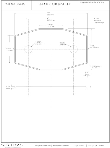 Westbrass TwoHole Remodel Plate Satin Nickel D50407 - Image 3