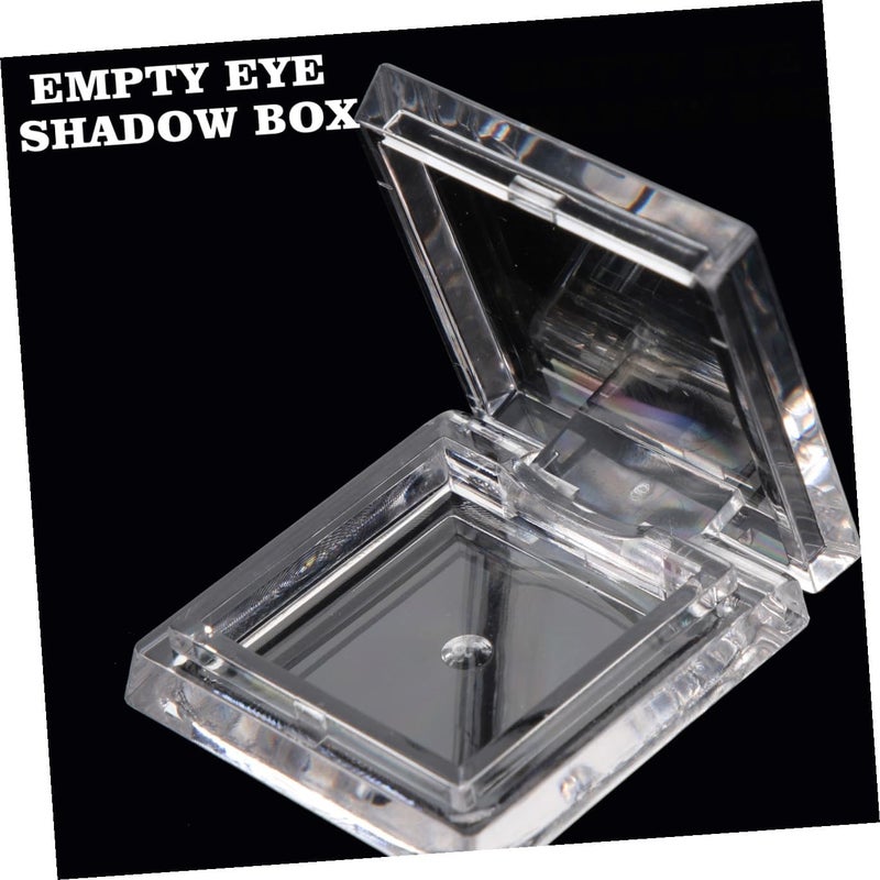 4pcs Empty Makeup Eyeshadow Pans Refillable Square Cosmetic Containers for Lip Balm Blush and Highlighter Portable Transparent Mini Makeup Box for Women and Girls - Image 4
