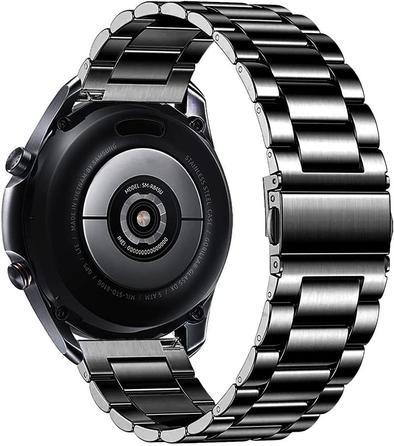 DEALELE 20mm Stainless Steel Replacement Strap Compatible with Samsung Galaxy Watch 7 / FE / 6/6 Classic / 5/5 Pro / 4/4 Classic / 3 41mm / Huawei GT3 42mm for Men Women - Image 2