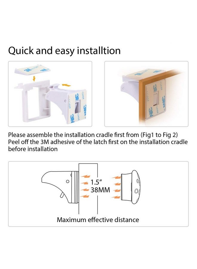 iHomeGarden Magnetic Cabinet Locks for Child Safety (8 Locks+2 Keys) Cupboard Locks Baby Proof - Adhesive Baby Proofing Cabinets & Drawers Latches No Drilling - Baby Locks for Baby Safety - Image 4