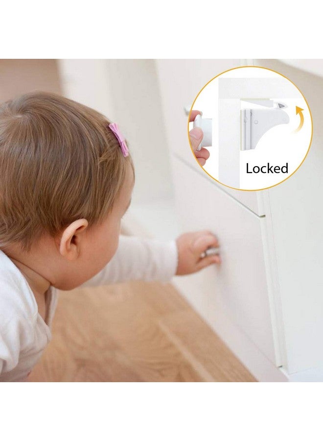 iHomeGarden Magnetic Cabinet Locks for Child Safety (8 Locks+2 Keys) Cupboard Locks Baby Proof - Adhesive Baby Proofing Cabinets & Drawers Latches No Drilling - Baby Locks for Baby Safety - Image 2