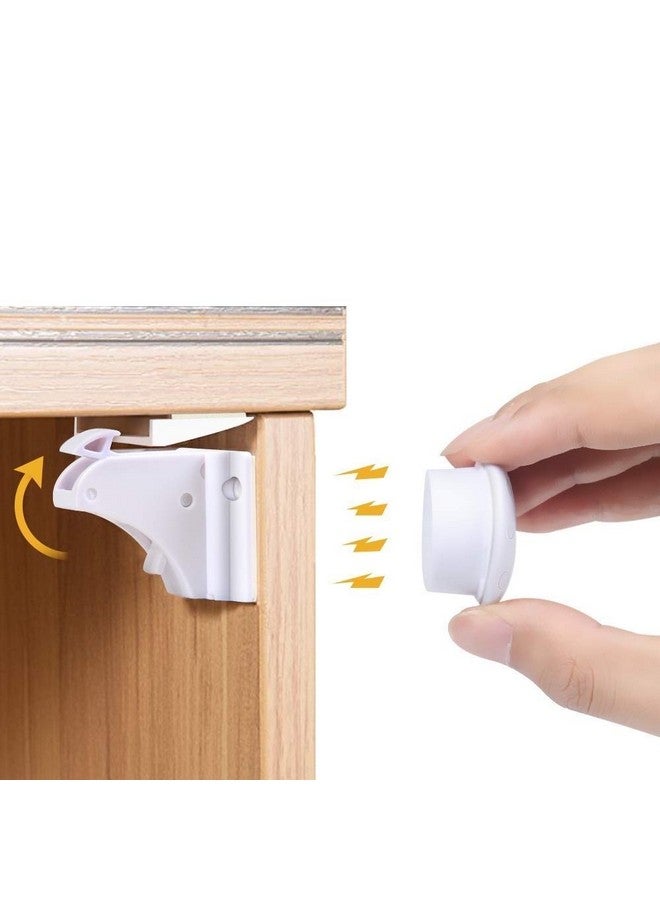 iHomeGarden Magnetic Cabinet Locks for Child Safety (8 Locks+2 Keys) Cupboard Locks Baby Proof - Adhesive Baby Proofing Cabinets & Drawers Latches No Drilling - Baby Locks for Baby Safety - Image 1