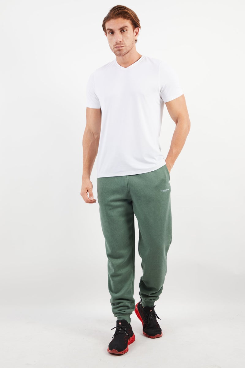 CROSSHATCH Men 2 Pieces Brand Logo Sweatpants, Green - Image 1