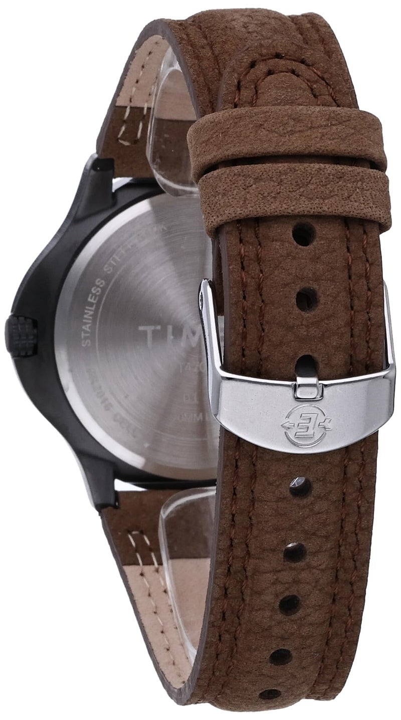 Timex Men's T47012 Expedition Metal Field Brown Leather Strap Watch - Image 2