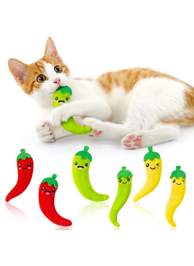 6Pcs Chili Catnip Toys For Cat, Indoor Cat Chew Bite Bunny Kick Plush Catmint Pet Toys Supplies For Cat Lover Gifts, Interactive Cat Kicker Toy Bite Resistant For Pet Presents - pzsku/ZBBC9F81F22A2924E7C24Z/45/_/1734348255/83675467-a8fd-4f5a-80f0-be1665d33fad