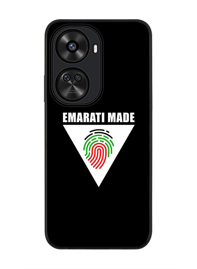 Stylizedd Rugged Black edge case for Huawei nova 12 SE / Huawei nova 11 SE 4G, Slim fit Case Flexible Anti Drop TPU Gel Thin Cover - Emarati Made Triangle - Image 1