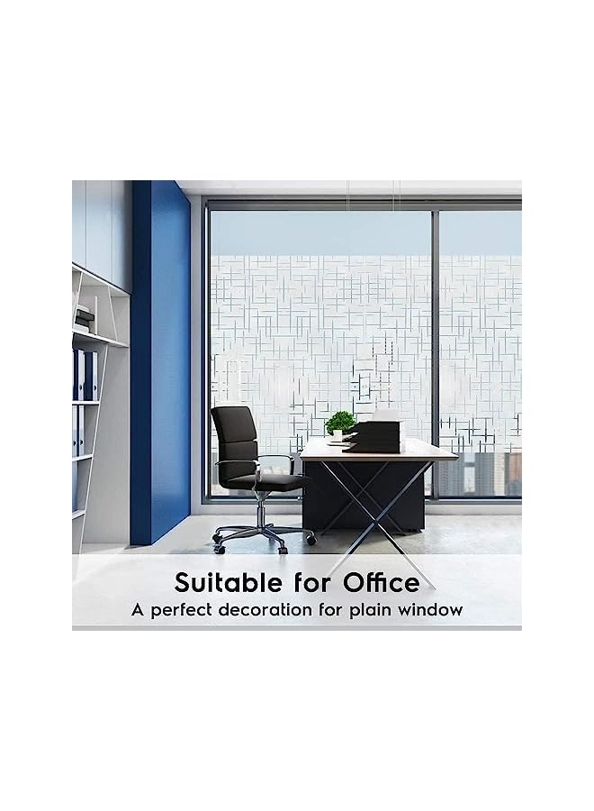 The Bros Privacy Window Film, Privacy Self Adhesive Frosted Window Film Removable Static Cling Decorative, No Glue Uv Blocking Frosted Window Film for Home Office (200x60cm) - Image 5