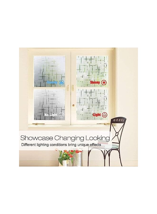 The Bros Privacy Window Film, Privacy Self Adhesive Frosted Window Film Removable Static Cling Decorative, No Glue Uv Blocking Frosted Window Film for Home Office (200x60cm) - Image 4