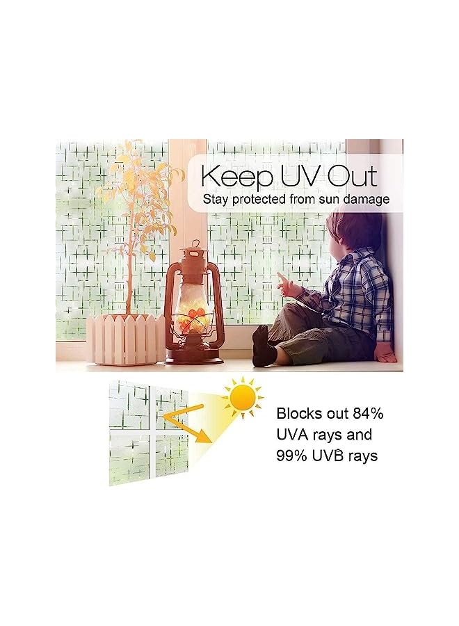 The Bros Privacy Window Film, Privacy Self Adhesive Frosted Window Film Removable Static Cling Decorative, No Glue Uv Blocking Frosted Window Film for Home Office (200x60cm) - Image 2