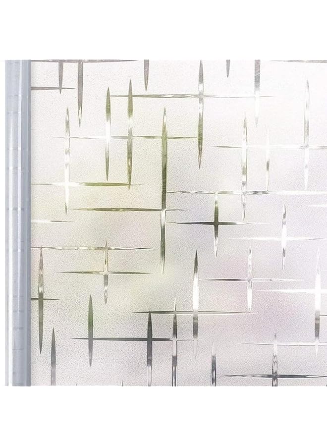 The Bros Privacy Window Film, Privacy Self Adhesive Frosted Window Film Removable Static Cling Decorative, No Glue Uv Blocking Frosted Window Film for Home Office (200x60cm) - Image 1