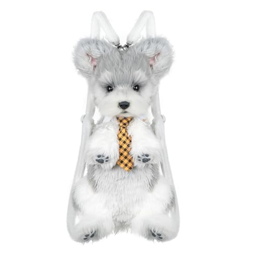 Chongker Dog Shaped Backpack, Handmade Realistic Stuffed Animals Backpack, Cute Dog Plush Bag - Image 1