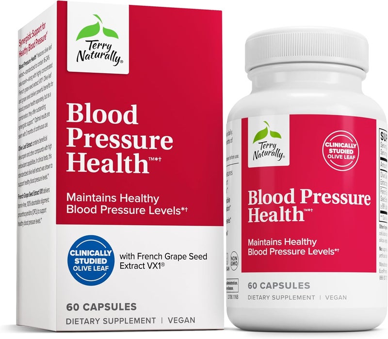 Terry Naturally Blood Pressure Health - 60 Vegan Capsules with French Grape Seed Extract - Image 1