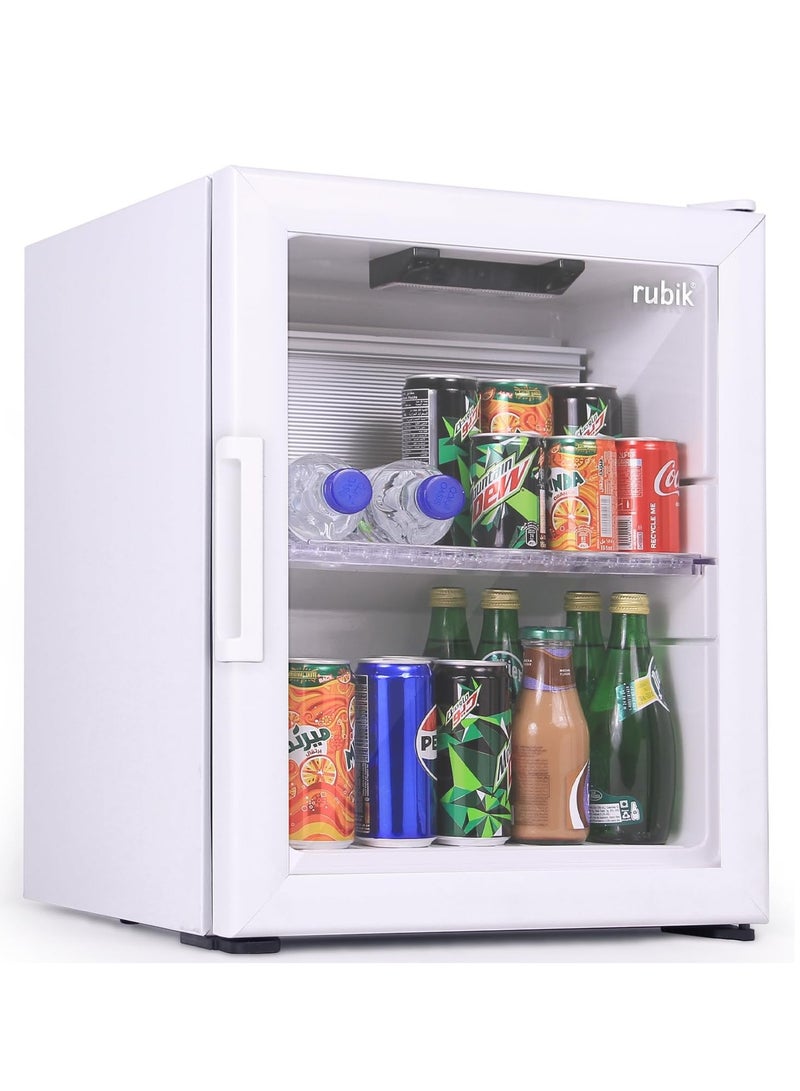 Rubik Glass Door Absorption Minibar, RMB-40A, White  - Image 1