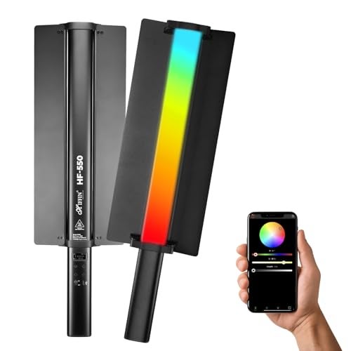 HIFFIN HF-550 RGB LED Stick Light with 30W Power, RGB CCT HSI Mode, 2500K-9900K Adjustable, 24 FX Effect, Detachable Diffuser, App Control, 4000mah Battery Stick Light for Photography & Videography - Image 1