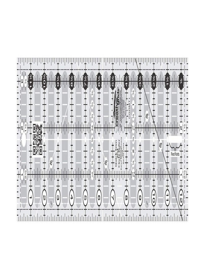 مسطرة خياطة سريعة ودائرية من Creative Grids مقاس 3 1/2 بوصة × 12 1/2 بوصة ((CGRMT1)